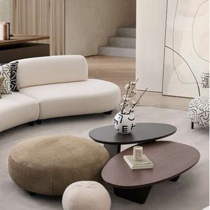 -Barcelona Set of Three ( Big Coffee Table ,Small Coffee Table, Bonbon Pouffe)